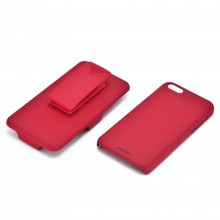 New Walleva Red Holster Case For iPhone 5C With Belt Clip